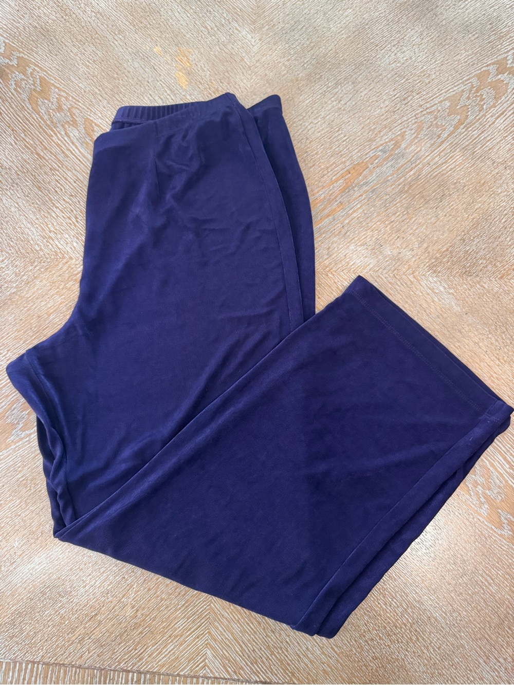 Chico’s Traveler’s Slinky PurplePull On Stretch Pants Sz 3P Waist 36”Inseam 30”
